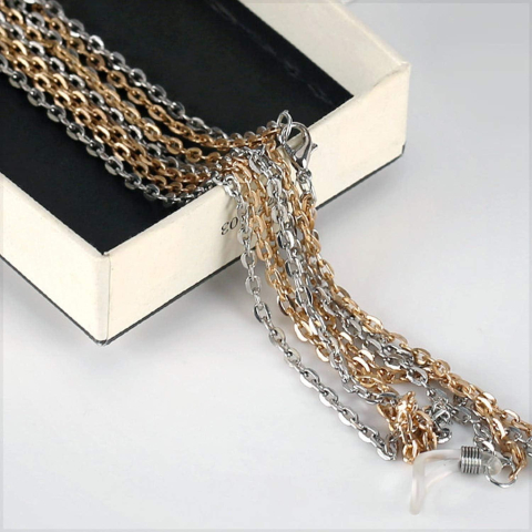 Prindere siliconica pentru ochelari, capat pentru snur si lant ochelari, accesoriu fixare rame, negru, 20 mm [1]