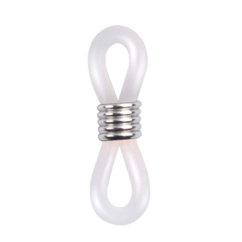 CASA & GRADINA - Prindere siliconica pentru ochelari, capat pentru snur si lant ochelari, accesoriu fixare rame, negru, 20 mm