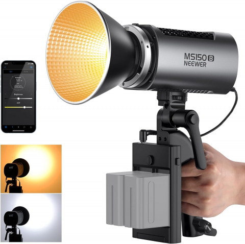Panouri Led - Proiector profesional LED, Bi Color Neewer MS150B, putere 130W, temperatura culoare 2700-6500K