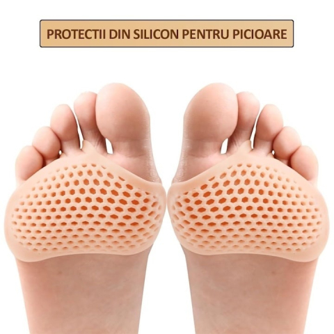 Protectii din silicon pentru picioare, previn durerile si bataturile, lavabile, reutilizabile, anti-alunecare, elastice, potrivite pentru orice incaltaminte, marime universala, crem [8]