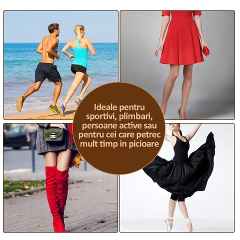 Protectii din silicon pentru picioare, previn durerile si bataturile, lavabile, reutilizabile, anti-alunecare, elastice, potrivite pentru orice incaltaminte, marime universala, crem [7]
