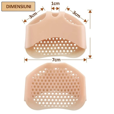 Protectii din silicon pentru picioare, previn durerile si bataturile, lavabile, reutilizabile, anti-alunecare, elastice, potrivite pentru orice incaltaminte, marime universala, crem [2]