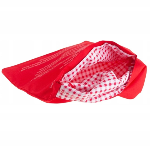 Punga magica pentru coacerea cartofilor la cuptorul cu microunde, reutilizabila, poliester, rosie, 26 x 19 cm, ideala pentru cartofi, porumb si legume Aceasta punga magica pentru microunde permite pre [3]