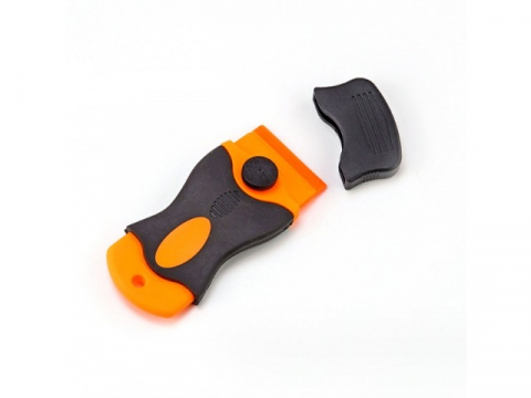 Racleta pentru curatare universala, sticla, ceramica, plita cu inductie, 10.5 x 4.5 cm, metal/plastic, negru/portocaliu [8]