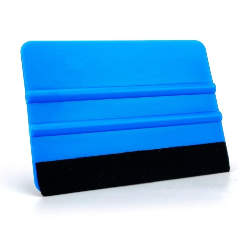 Racleta pentru folie autocolanta, aplicare uniforma, fara zgarieturi, plastic/pasla, 7 x 10 cm, universala, albastru [5]