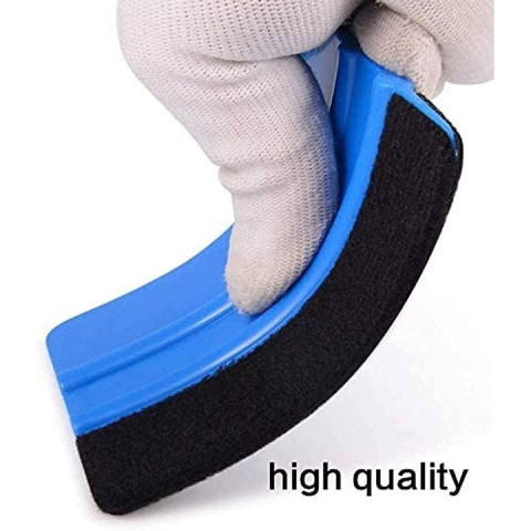 Racleta pentru folie autocolanta, aplicare uniforma, fara zgarieturi, plastic/pasla, 7 x 10 cm, universala, albastru [13]