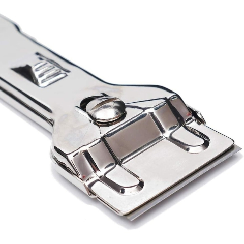 Racleta pentru plita ceramica si inductie, din plastic si otel, 14x4.5 cm, argintiu – accesoriu esential pentru curatarea suprafetelor delicate [3]