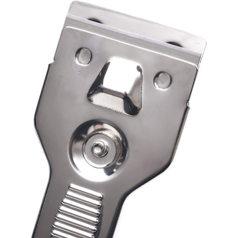 Racleta pentru plita ceramica si inductie, din plastic si otel, 14x4.5 cm, argintiu – accesoriu esential pentru curatarea suprafetelor delicate [2]