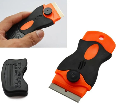 Racleta pentru suprafete ceramice si sticla, lama metalica, maner ergonomic, 10.5 x 4.7 cm [1]