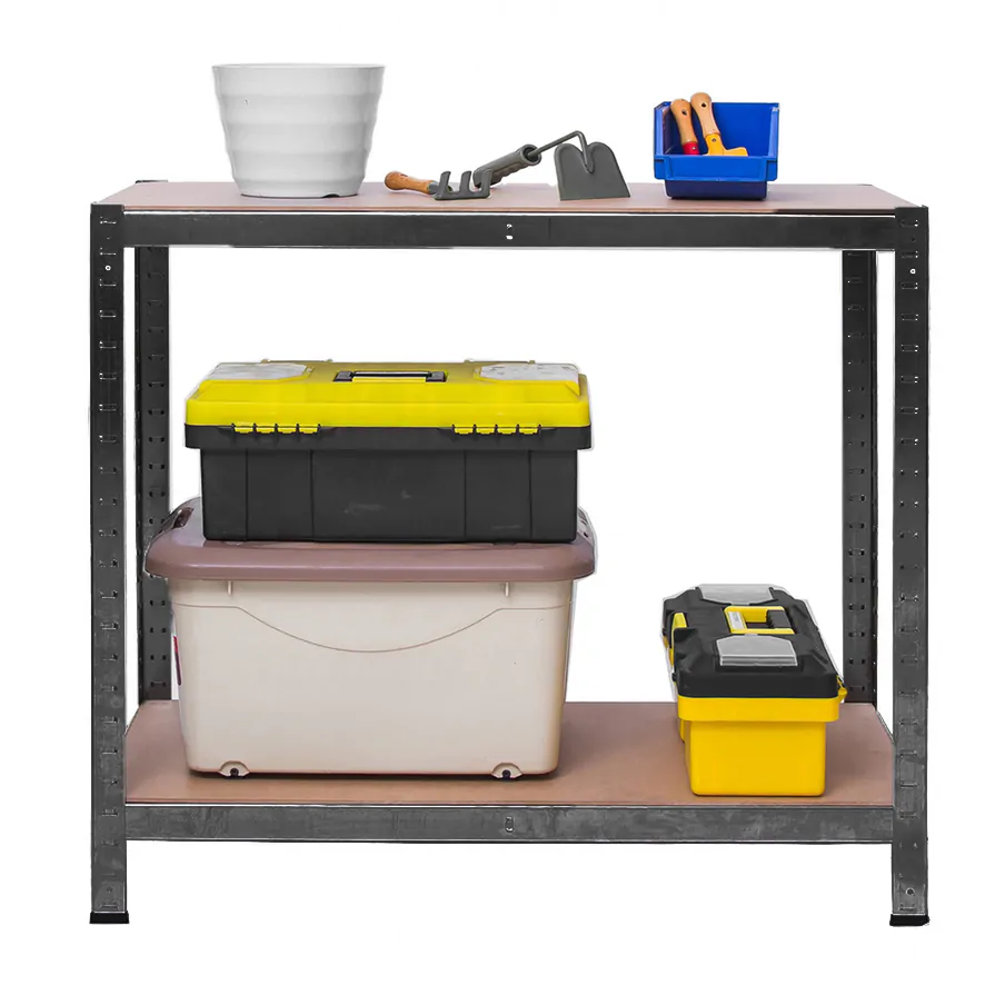 Raft metalic negru 150 x 75 x 30 cm, 5 polite MDF, capacitate 750 kg, 150 kg pe raft [6]
