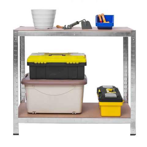 Raft metalic pentru depozitare, 4 polite, capacitate 135 kg/polita, total 540 kg, 150x75x30 cm [3]