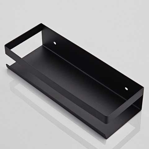 Raft pentru baie si bucatarie, otel inoxidabil, etajera universala, 50 x 10.5 x 6 cm, negru [4]