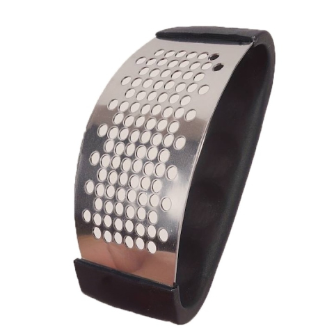 Diverse bucatarie - Razatoare pentru usturoi, otel inoxidabil si maner din plastic, 7 x 10.5 x 6 cm, negru