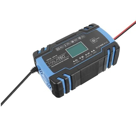Redresor auto M cu afisare LED pentru baterii 12V-8A, 24V-4A, cabluri incluse [1]