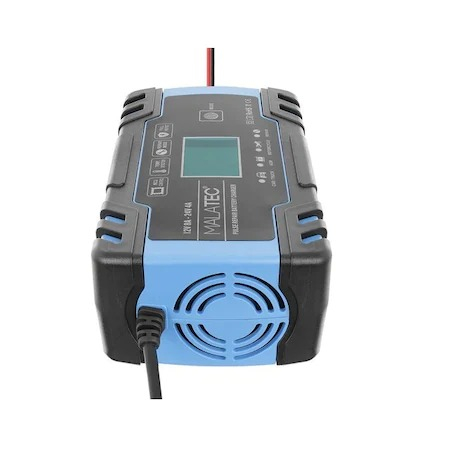 Redresor auto M cu afisare LED pentru baterii 12V-8A, 24V-4A, cabluri incluse [6]