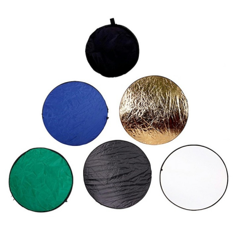 Becuri & Accesorii - Reflector,blenda de difuzie lumini 5in1, alb, negru, auriu, verde, albastru 60 cm diametru