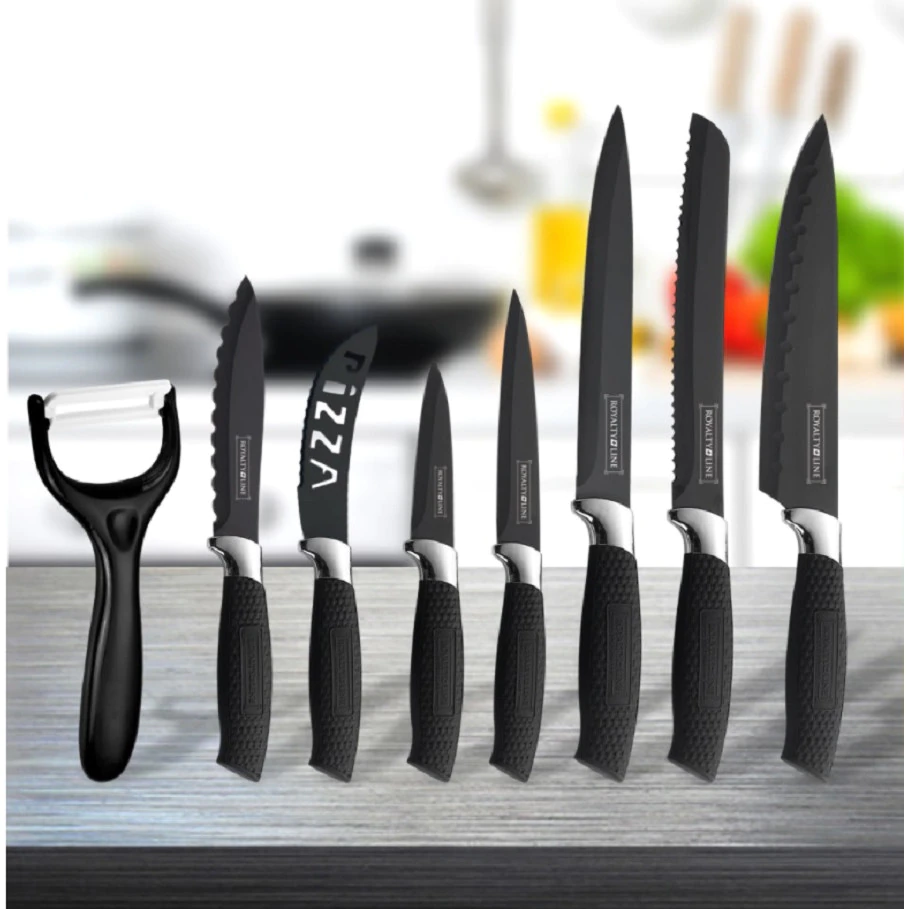 Set 7 cutite profesionale de bucatarie,,otel inoxidabil + peeler,depozitate in cutie [1]