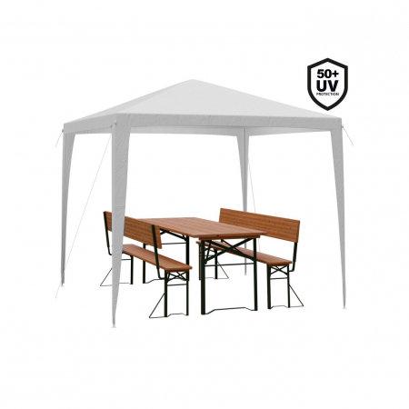 Pavilion de gradina,curte,evenimente 3x3m cu accesorii de montare incluse - Alb   [1]