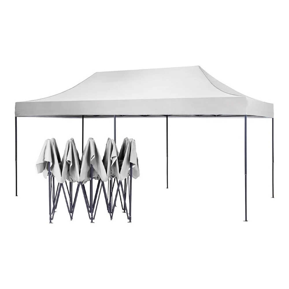RESIGILATE - RESIGILAT - Cort pliabil evenimente 3x6 m, structura metalica solida, prelata impermeabila Oxford 700D, protectie UV, picioare telescopice, deschidere tip armonica, pentru gradina, terasa si exterior