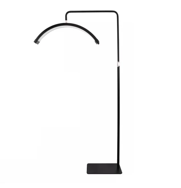 RESIGILATE - RESIGILAT - Lampa cosmetica profesionala Semiluna 238 LED,inaltime maxima 180 cm,cu suport de telefon - Negru