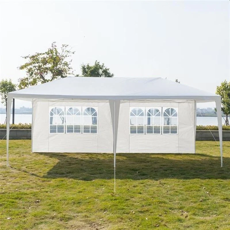 RESIGILAT - Pavilion de gradina,curte,evenimente 3x6m cu 6 pereti laterali cu ferestre - Alb, Dactylion [4]