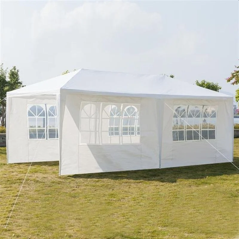 RESIGILAT - Pavilion de gradina,curte,evenimente 3x6m cu 6 pereti laterali cu ferestre - Alb, Dactylion [5]