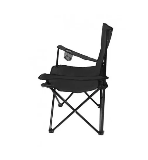 RESIGILAT - Scaun pliabil pentru camping,pescuit,din metal,sarcina maxima 120 kg - Negru [1]