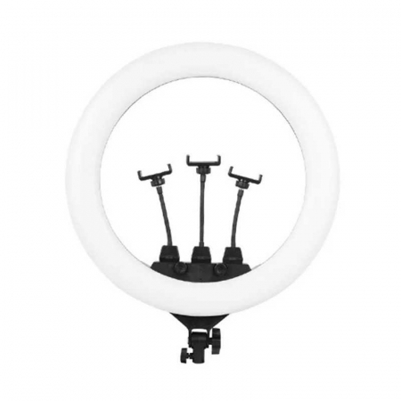 Lampa circulara LED 56 cm diametru,trepied 200 cm inclus,3 suporti telefon + telecomanda Bluetooth [3]