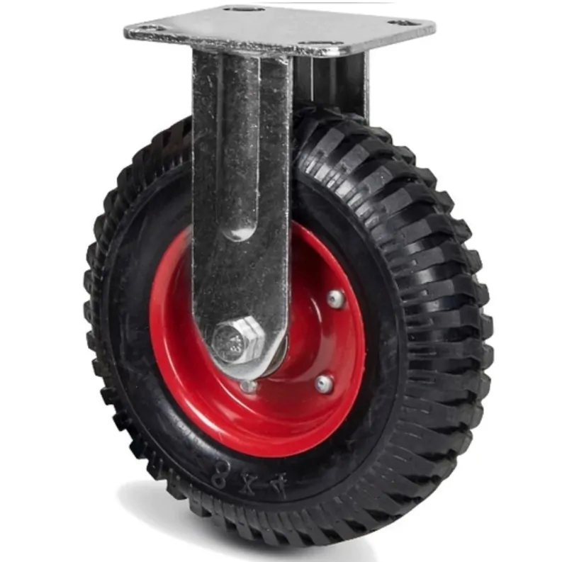 CASA & GRADINA - Roata fixa 200 mm, 235 kg, latime 58 mm, placa 115 x 100 mm, rulment dublu cu bile