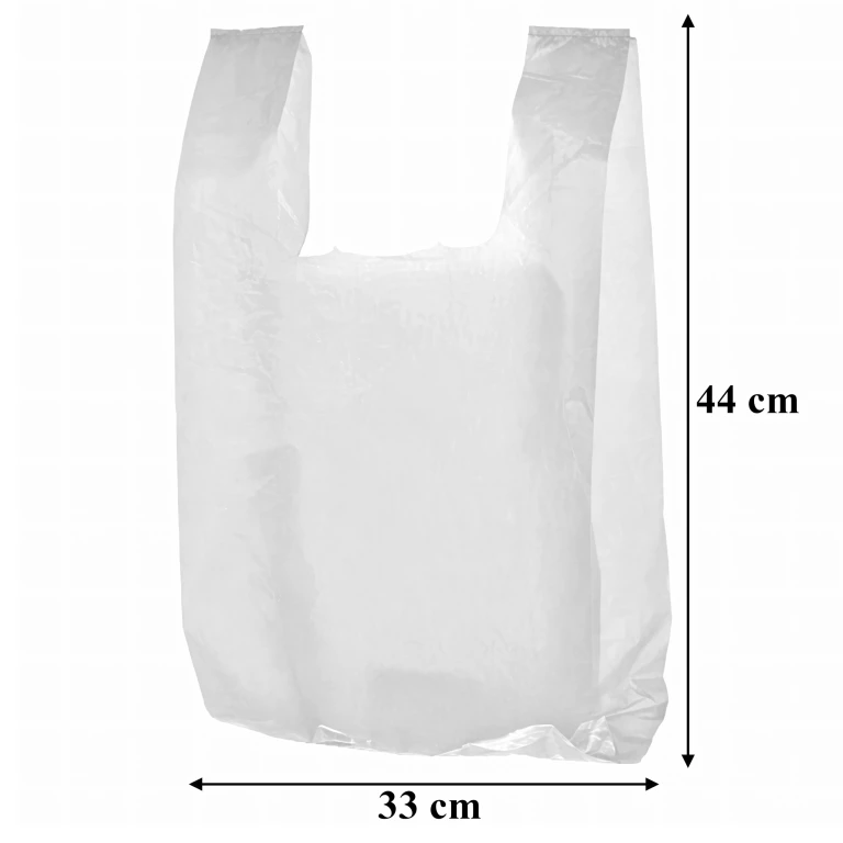 Rola 120 pungi albe 33 x 44 cm tip maieu pentru cumparaturi, transparente [1]