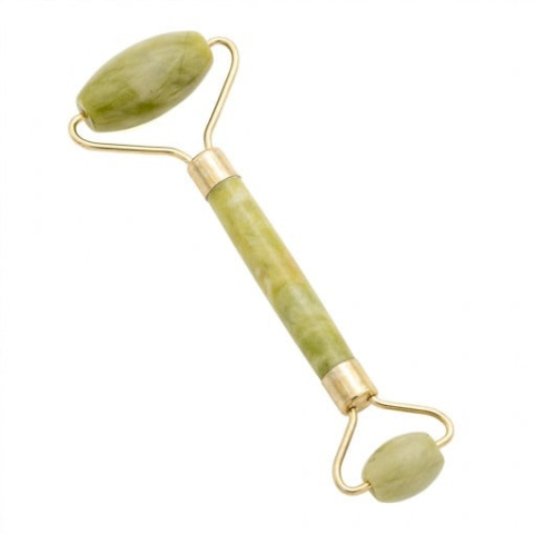 Rola de jad pentru ingrijirea pielii, rola dubla din piatra naturala de jad, masaj facial si corporal, lifting, drenaj limfatic si relaxare [1]