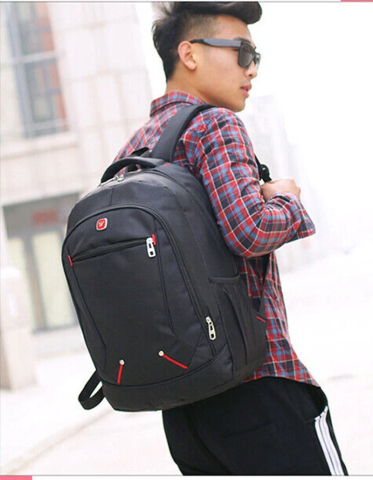 Rucsac barbati laptop impermeabil, antifurt, compartiment mare, material Oxford poliester nylon, ergonomic, scoala business calatorii, negru [7]