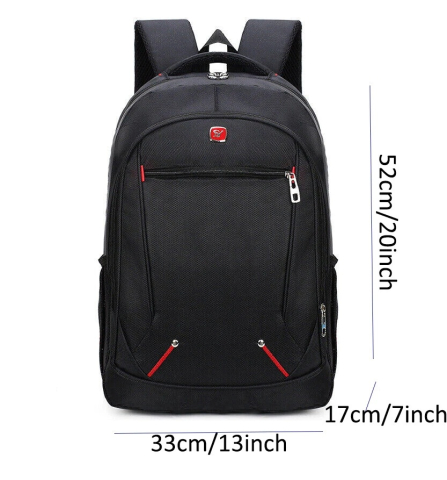 Rucsac barbati laptop impermeabil, antifurt, compartiment mare, material Oxford poliester nylon, ergonomic, scoala business calatorii, negru [4]