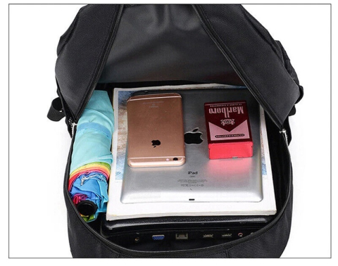 Rucsac barbati laptop impermeabil, antifurt, compartiment mare, material Oxford poliester nylon, ergonomic, scoala business calatorii, negru [9]