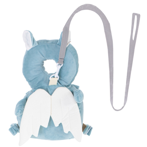 Crestere copil - Rucsac cu ham de siguranta, pentru copii,  invatarea mersului, model liliac, poliester,  30 x 20 x 4 cm, albastru