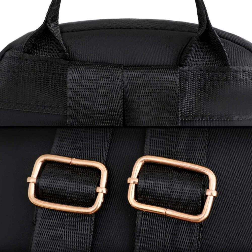 Rucsac dama negru 32 x 27 x 12 cm, format A4, model matlasat, 2 compartimente, 5 buzunare [2]