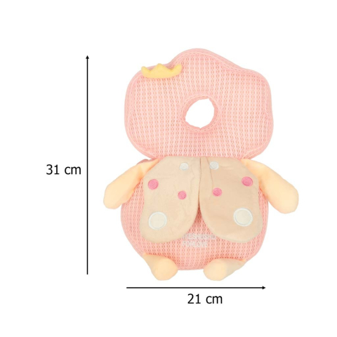 Rucsac de siguranta, pentru copii, protectia capului, bretele reglabile, poliester, 31 x 21 x 8 cm, roz [1]