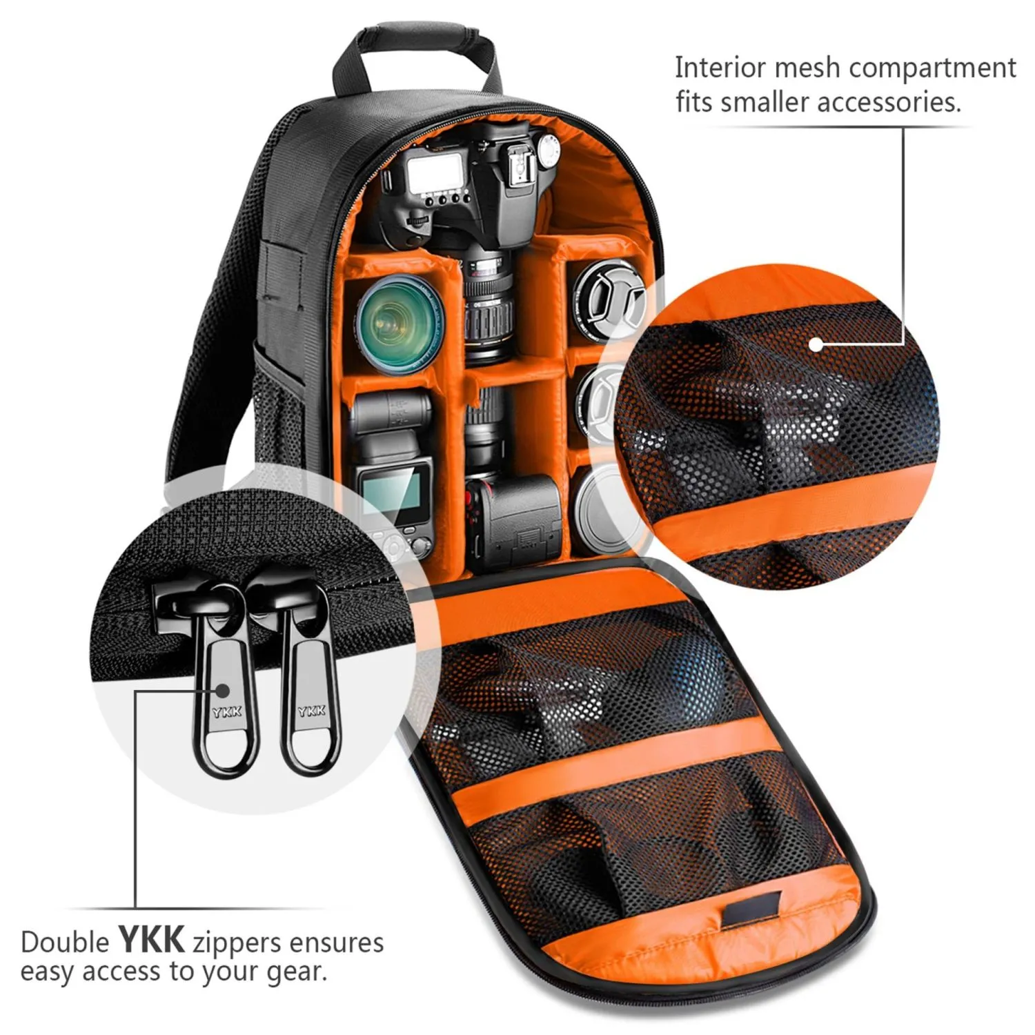 Rucsac Foto Profesional pentru Aparat Foto DSLR/SLR si Accesorii, 20L, Compartimente Modulare, Interior Captusit, 300 x 140 x 370 mm, Negru [3]