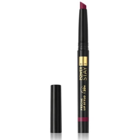 Ruj de buze - Ruj rezistent Power Stay Precise Lip Stylo 10H, Avon, Model Maroon, 1.2 g