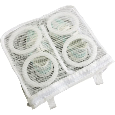 Casa - Sac alb 28 x 24,5 cm pentru spalarea incaltamintei la masina, plasa din nylon