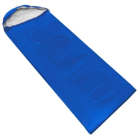 Diverse camping - Sac de dormit 2 in 1 pentru camping si drumetii, tip pilota, antialergic, 200 x 75 cm, culoare albastra