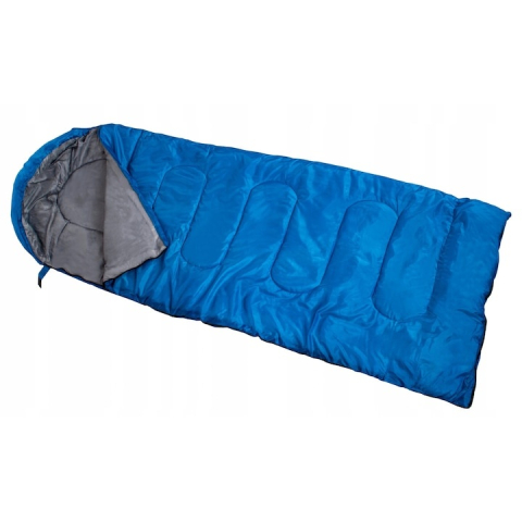 SPORT ȘI ACTIVITĂȚI - Sac de dormit / patura de camping 2 in 1, 210T, dimensiune sac 200 x 75 cm, dimensiune patura 200 x 150 cm, albastru – confort si versatilitate pentru aventurile in aer liber