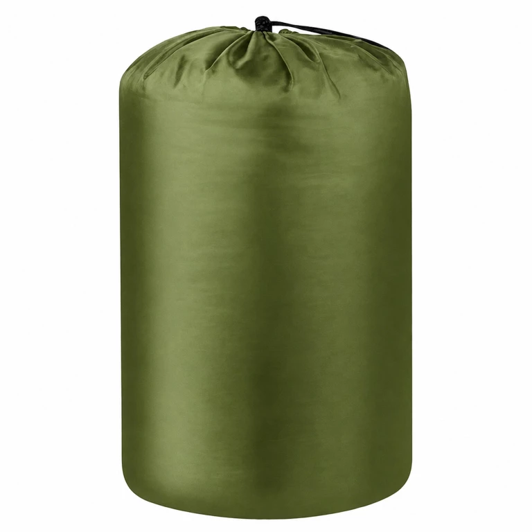 Sac de dormit verde 210 x 70 cm,captusit, gluga, fermoar lateral, husa transport inclusa [7]