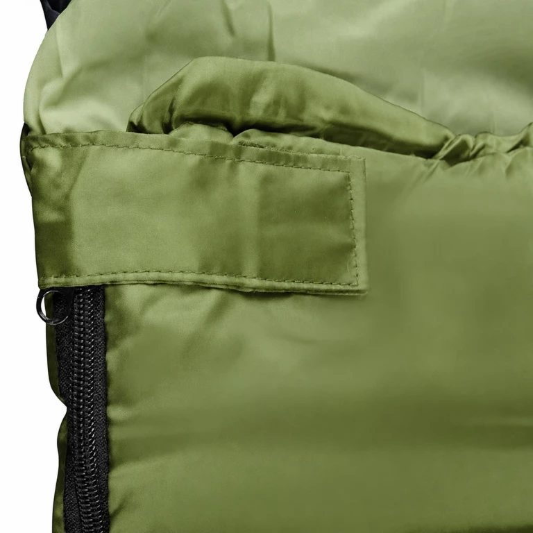Sac de dormit verde 210 x 70 cm,captusit, gluga, fermoar lateral, husa transport inclusa [6]