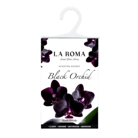 Odorizante - Saculet parfumat Black Orchid (Orhidee Neagra), 1 bucata, aroma florala intensa si seducatoare, ideal pentru dulap, sertar, bagaj sau masina