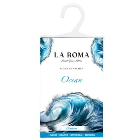 Odorizante - Saculet parfumat Ocean, 1 bucata, aroma marina proaspata si revigoranta, ideal pentru dulap, sertar, bagaj sau masina