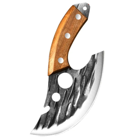 Satar de bucatarie, tip japonez, 19 cm, otel inoxidabil, maner lemn, husa inclusa [2]