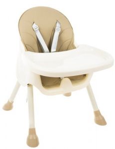 Scaun de masa Kruzzel multifunctional 3in1,greutate maxima 20 kg,varsta +6 luni - Bej [8]