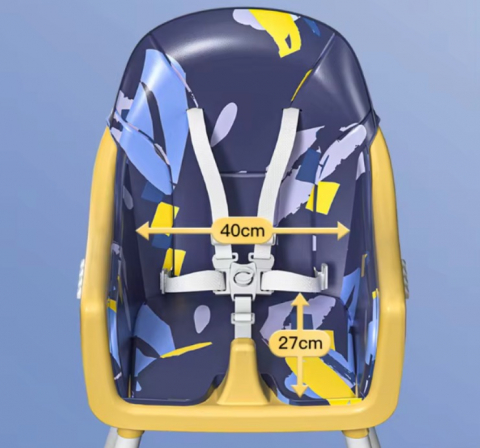 Scaun de masa pentru copii 5in1, roti detasabile, scaun reglabil, picioare reglabile, functie de balansoar, tavita depozitare - Bej [10]