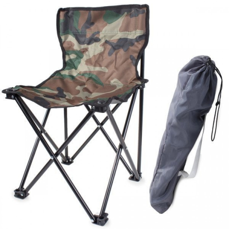 Pescuit - Scaun de pescuit pliabil, perfect pentru drumetii, camping, camuflaj, dimensiuni 35x34x58 cm